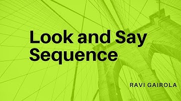 Look and say sequence