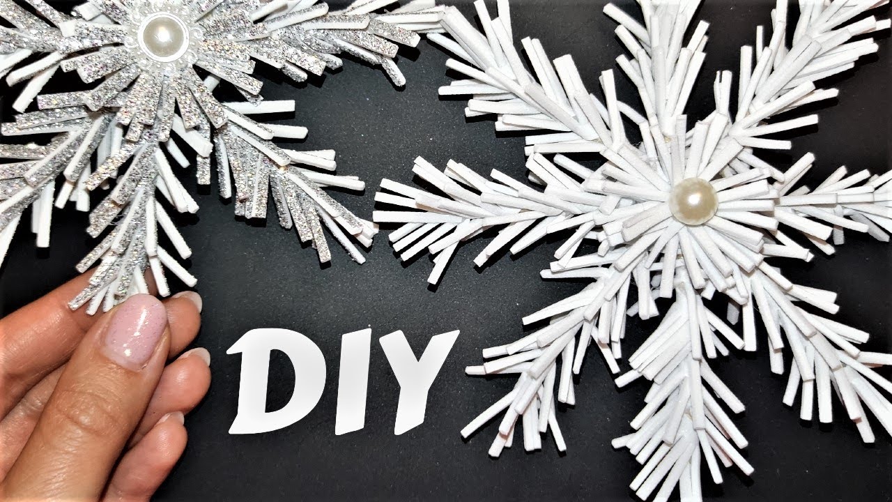️ Awesome Snowflakes ️ Craft with Foam Sheet - Easy Christmas DIY ...