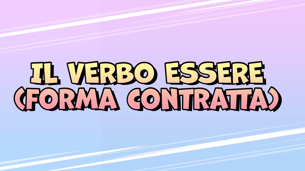 Il verbo essere (forma contratta) in inglese! - YouTube