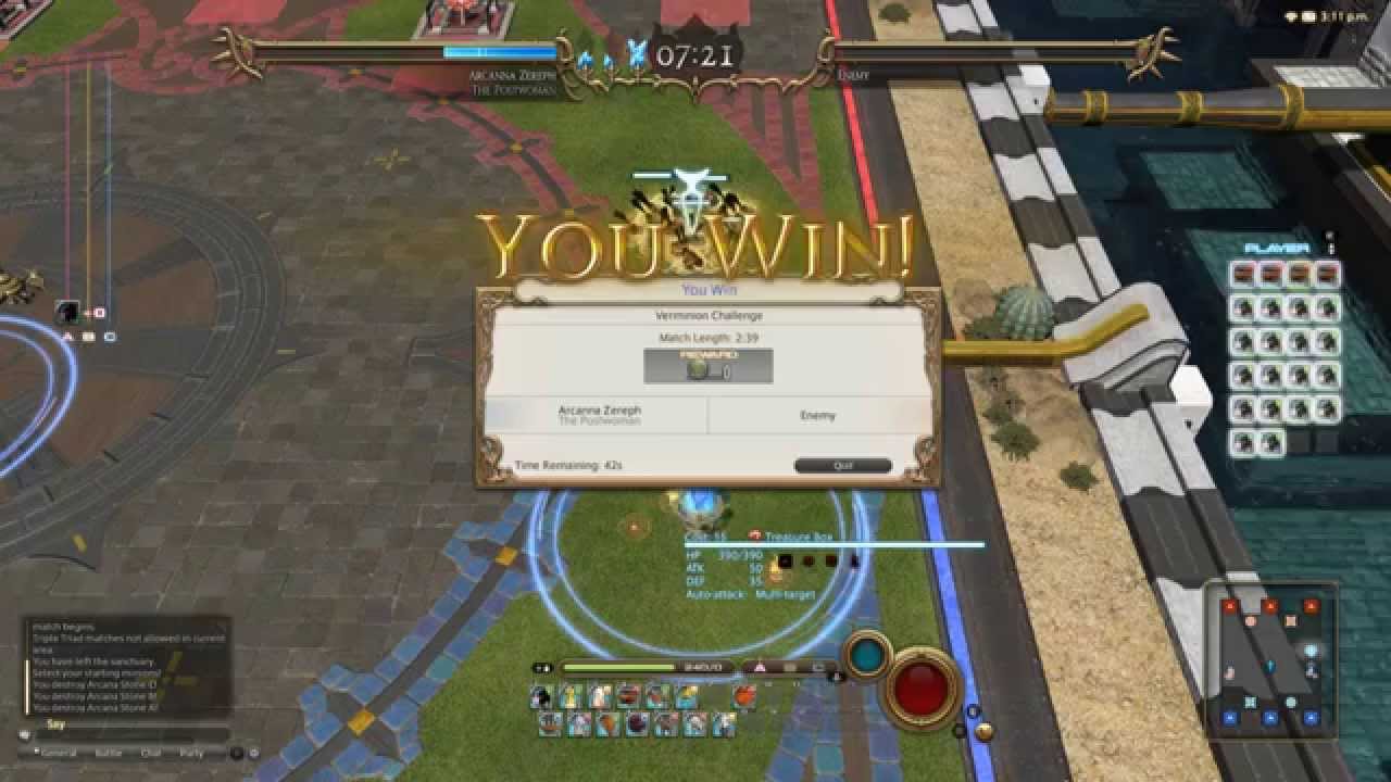 FFxiv - Lord of Vermilion easy win - YouTube