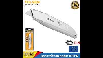 Dao trổ - rọc giấy thân nhôm TOLSEN, lưỡi liền cán chắn chắn, lưỡi dao SK5 - Tiêu chuẩn Châu Âu