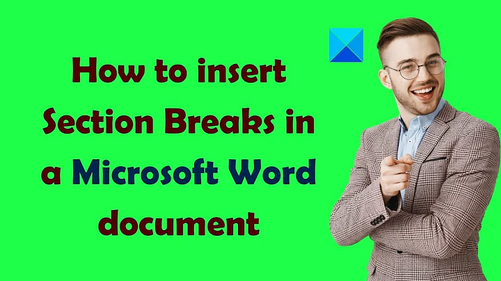 How to insert Section Breaks in Word document