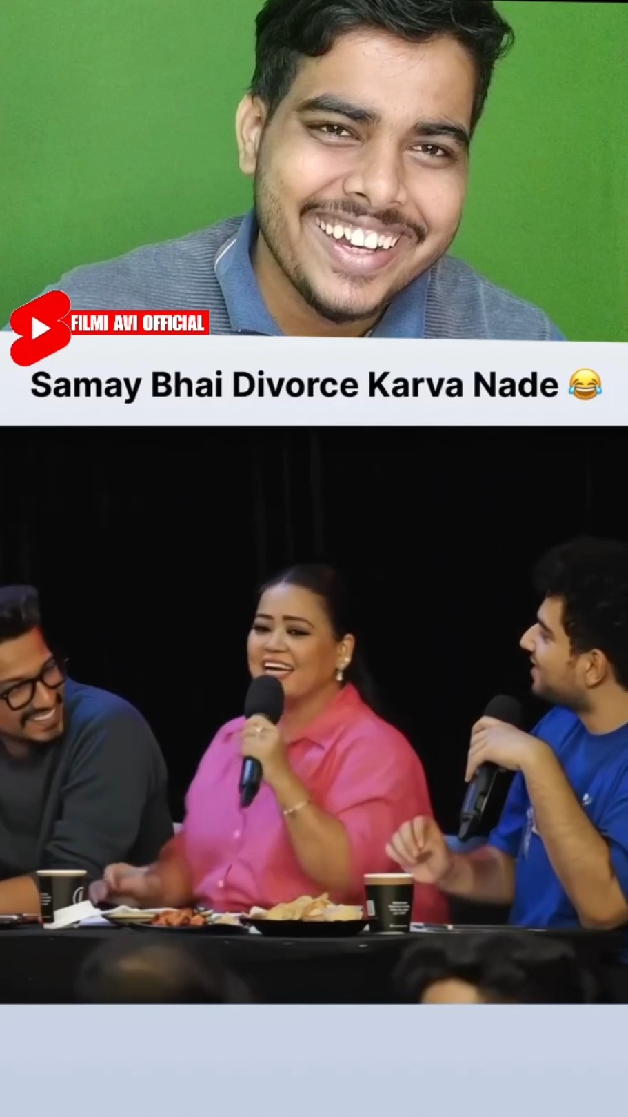 Samay Raina \u0026 Bharti Singh and Harsh Funny Video | India got latent Reaction Video | #shorts #remix