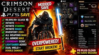 Crimson Desert PS5 Modded Save INFINITE HEALTH, INFINITE MAGIC, INFINITE STAMINA | Starter Save