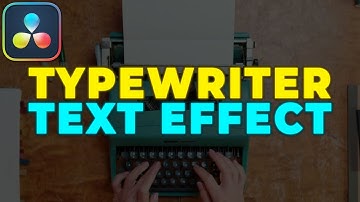 Typewriter Text Effect Tutorial | Davinci Resolve Tutorial