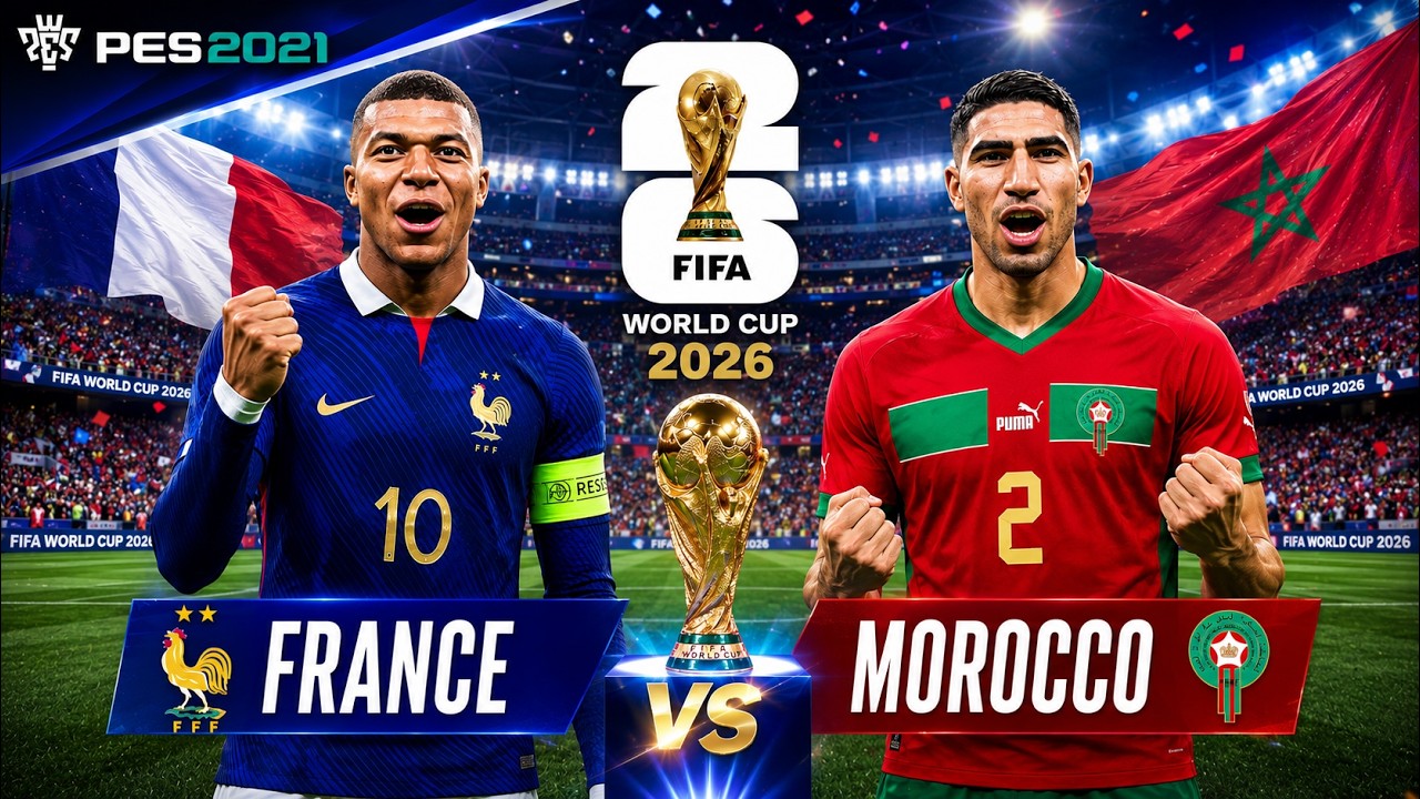 France vs Morocco | FIFA World Cup 2026 Quarter Final | eFootball PES 2021 PC Gameplay [4K 60FPS]