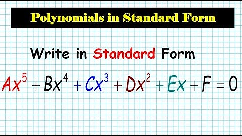 How to Write Polynomials in Standard Form#5 Algebra 1 Ju
