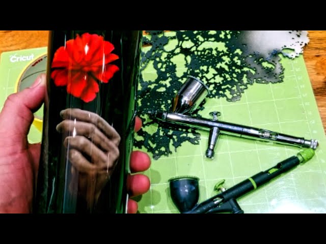 Customizing a Stainless Steel Tumbler Using Airbrush, Stencils, and Freehand Techniques