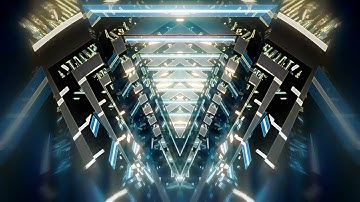 Dynamic 3D tunnel shuttle animation vj video