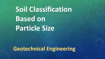 Soil classification based on particle size