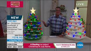 Mr Christmas Nostalgic 3 Blow Mold Christmas Tree wit