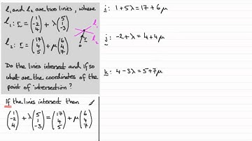Vectors : Intersecting and Skew Lines : ExamSolutions