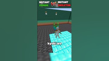 MUTANT ZOMBIE vs MUTANT SKELETON Mob Battle in Minecraft! #minecraft #short #shortvideo #battle