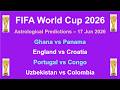 FIFA World Cup 2026: Astrological Predictions for Four Group Matches of 17 Jun 2026 #SummerOfGoals