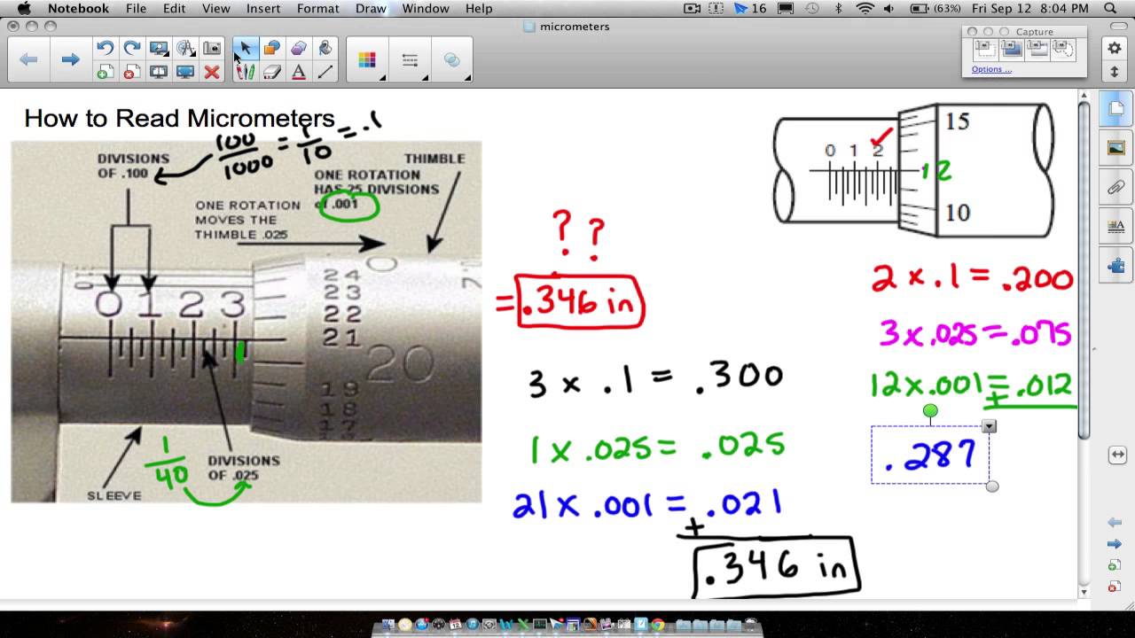 Micrometer Worksheet - Switchconf