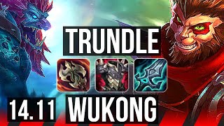 TRUNDLE vs WUKONG (TOP) | 10 solo kills, 67% winrate, 33k DMG | EUW Master | 14.11