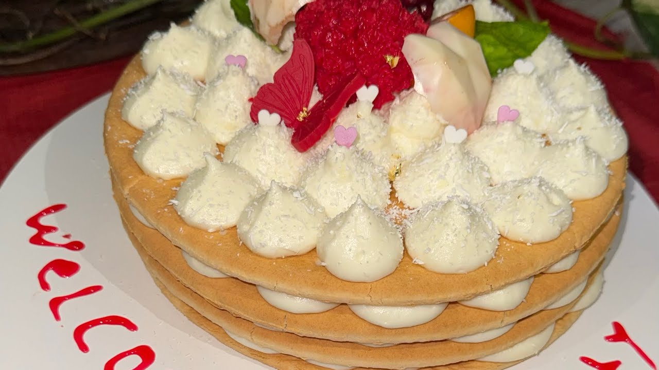طرز تهیه راحترین و خوشمزه ترین بیسکو کیک (سابله کیک)  با کرم پنیری 