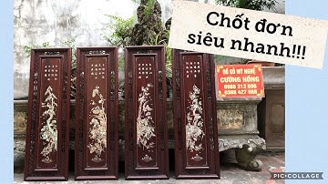 Bàn giao Bộ Tranh Tứ Quý khảm ốc Singapore|| Đồ Gỗ Mỹ Nghệ Cường Hồng|| 0988313696