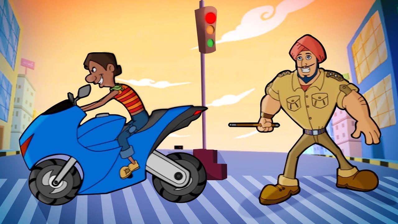 Chorr Police   Lovely Singh vs Anthony  The Bike Chase  Cartoon for kids