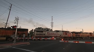 Monster BNSF intermodal ft Warbonnet Dash 9 Mid DPU
