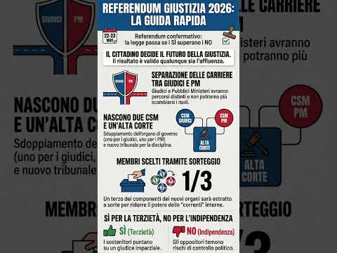 Video Referendum giustizia 2026: cosa cambia davvero
