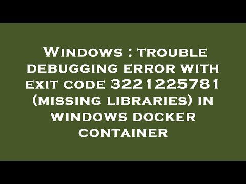 Windows : trouble