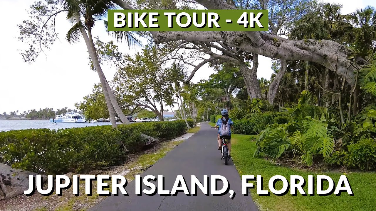 🌴 Jupiter Island, Florida Bike Ride 🚴‍♂️ | Explore Paradise in 4K!