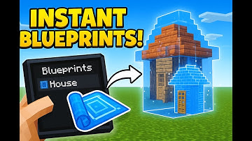 Instant Blueprint Building in Minecraft! (Portable Blueprints Mod Showcase)