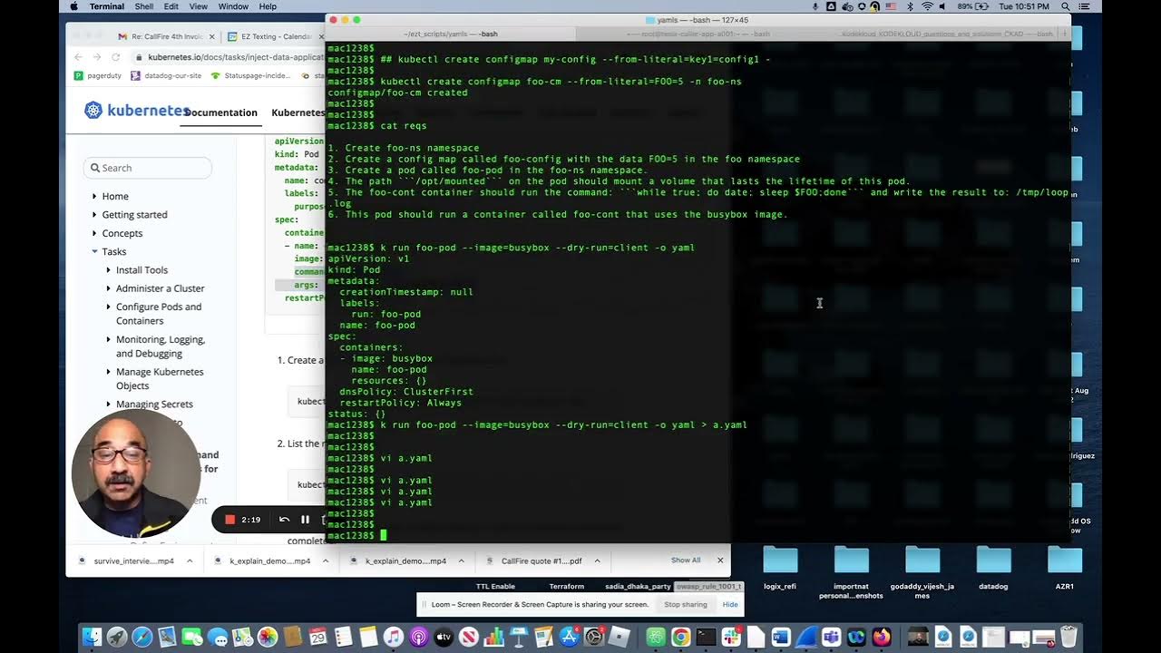 CKAD Lab 26 Exam Practice with namespace, configmap, volume
