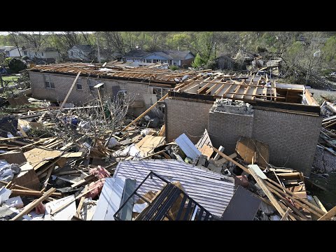Tornadoes leave trail