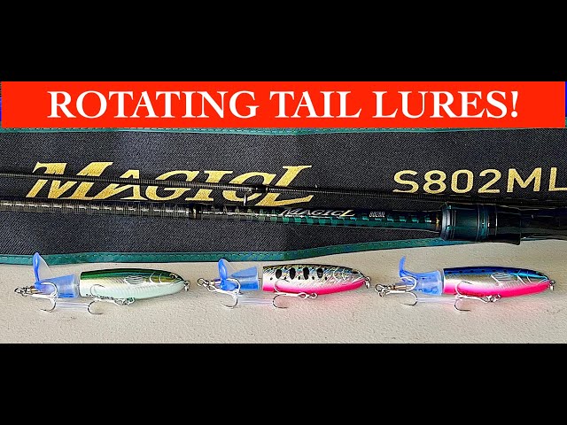 Rotating Tail Top Water Light Fishing Lures! 
