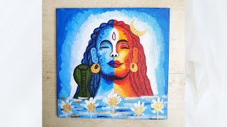 Adiyogi Mahadev Painting/ Lord Shiva Acrylic painting | Abstract Painting