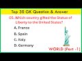 Top 30 world gk question and answer  gk questions and answers  gk  gk question  gk quiz  gk gs