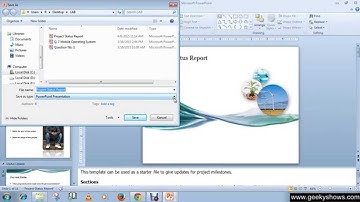 Microsoft PowerPoint 2010 Save PowerPoint Show