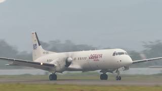Deraya Air Landing Pagi di Bandara Wamena, Kabupaten Jayawijaya Papua
