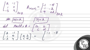 Find the matrix A such that \( \left[\begin{array}{rr}2 & -1 \\ 1 & 0 \\ -3 & 4\end{array}\right...