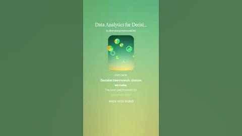 Data Analytics for Decision Making