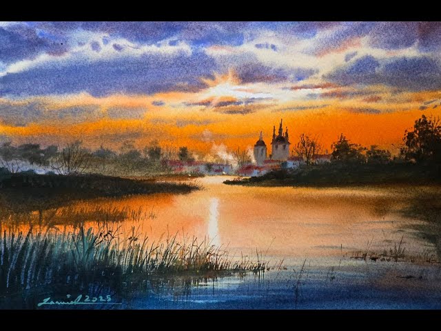 癒しの水彩画786 sunset 癒しの水彩画786 sunset sunset 癒しの水彩画786 旧き