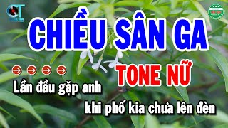 Karaoke Chiều Sân Ga Tone Nữ | Cẩm Tiên Organ