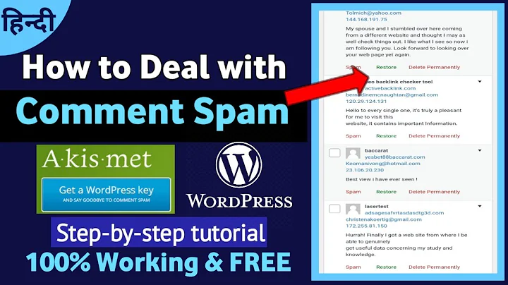 How To Get Rid Of Spam Comments In WordPress | Setup Akismet FREE Anti-Spam WordPress Plugin
