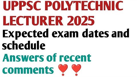 uppsc polytechnic lecturer vacancy 2025| exam date|expected cutoff|uppsc ae 2026 #uppscae #lecturer