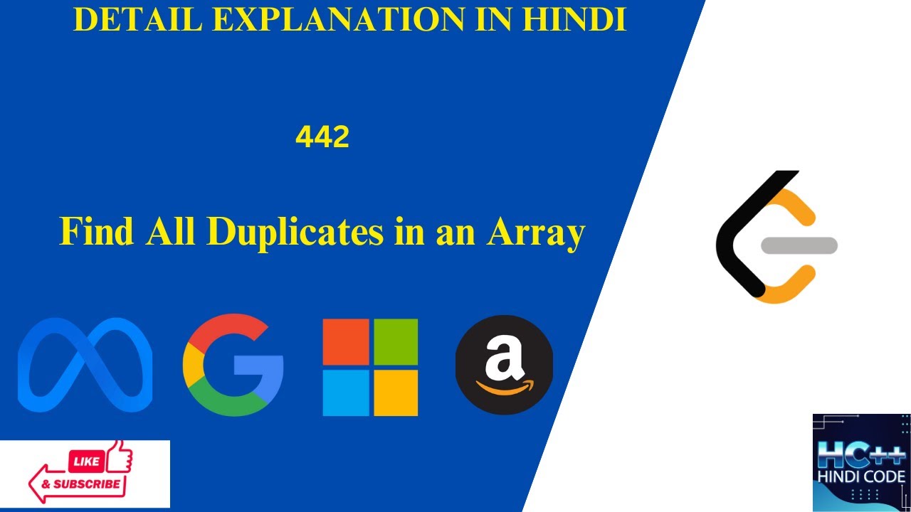 Find All Duplicates In An Array Leetcode 442