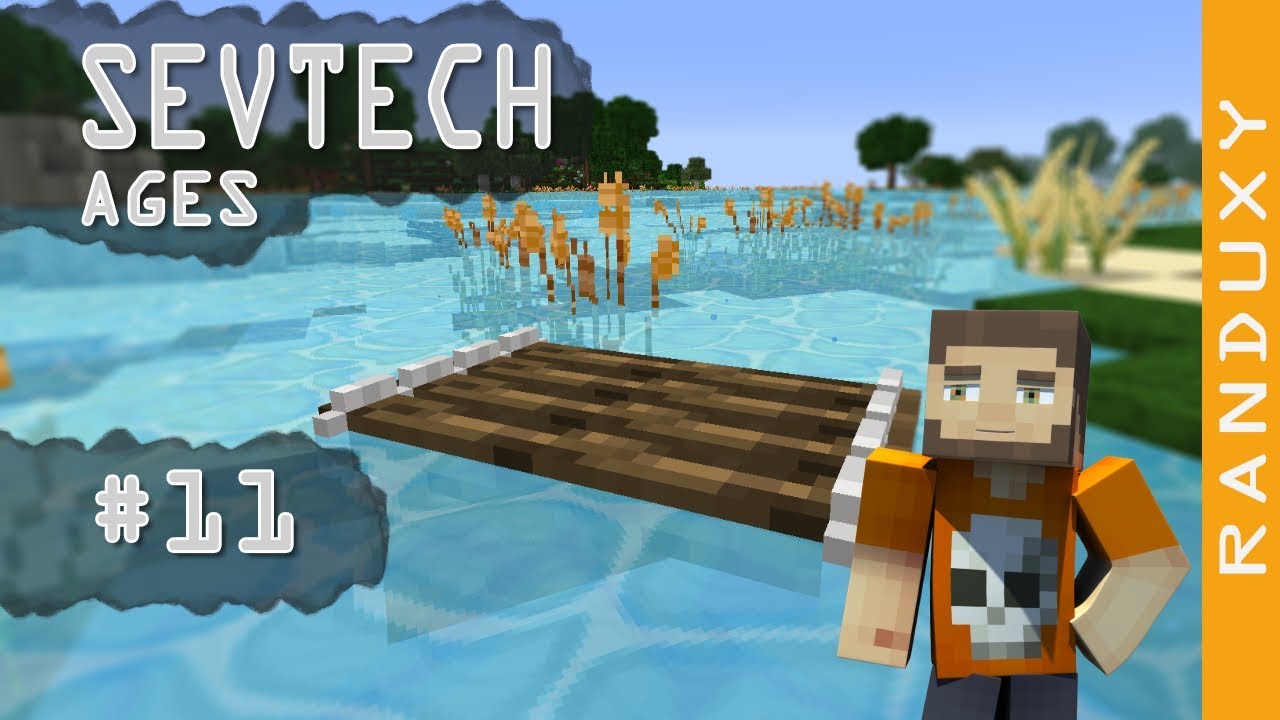 SevTech Ages Minecraft Ep.11 We have a Map, strainers, and rafts