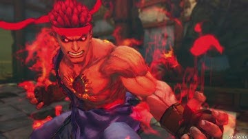 USF4 Secret boss battle !!  Sakura (Dark Sakura color) vs Evil Ryu