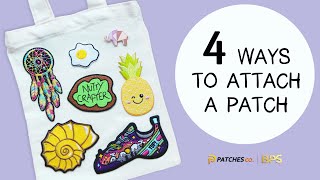 4 *easy* WAYS TO ATTACH A PATCH | Sewing, Ironing, Fabric Glue, Hot Glue | #patches.co #GS-JJ