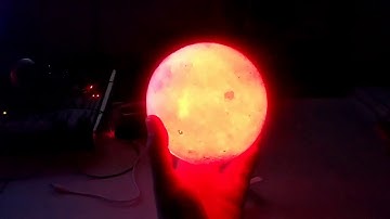 moon lamp circuit board  test ,3D printed moon lamp by de3dprintman