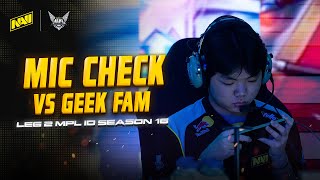 MISI MEMPERTAHANKAN POSISI KLASEMEN | NAVI VS GEEK FAM MIC CHECK MPL ID Season 16