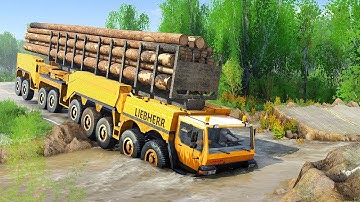 REAL DANGER Driving Logging Trucks Across Rivers EXPOSED