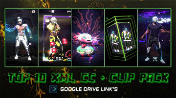 FREE FIRE TOP 10 XML CC + CLIPS | ( G - DRIVE ) 🔥| FREE FIRE CLIPS PACK | TOP 10 EMOTE CLIPS ⬇️ #ff