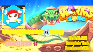 Worms Zone Pirate Day ☠️ 2025 Gameplay (3) Complete Tasks:(12/12) Purchased Skin #wormszone